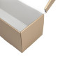 Dæmpet guld gaveæske med flip-låg, horisontal | 335x115x115 mm