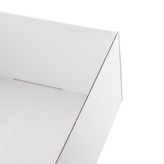 Stor hvid kvadratisk æske med låg | 300x300x150 mm | Superbox