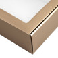 Muted Gold Gift Box with Clear Window | 340x195x85 mm | Superbox