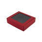 Red Small Gift Box with PVC Window | 190x170x48 mm | Superbox