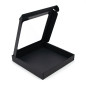 Sort æske med PVC-vindue 3 cm høj | 200x200x30 mm | Superbox