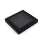 Sort æske med PVC-vindue 3 cm høj | 200x200x30 mm | Superbox