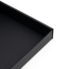 Sort æske med PVC-vindue 3 cm høj | 200x200x30 mm | Superbox