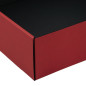 Rød gaveæske med klart vindue | 340x280x85 mm | Superbox