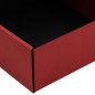 Kraftigt rød æske med vindue til glas | 185x195x75 mm | Superbox