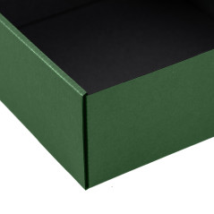 Grøn kvadratisk æske med vindue til glas | 185x195x75 mm | Superbox