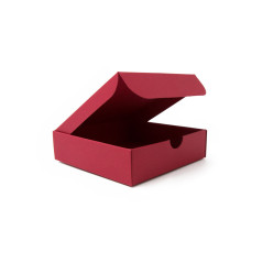 Rød firkantet kartonæske | 110x110x30 mm | Superbox