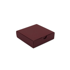 Bordeaux firkantet papæske | 110x110x30 mm | Superbox