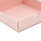 Lyserød firkantet papæske | 110x110x30 mm | Superbox
