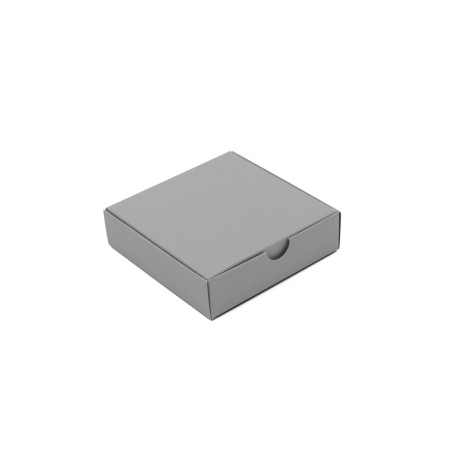 Grå firkantet papæske | 110x110x30 mm | Superbox