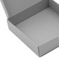 Grå firkantet papæske | 110x110x30 mm | Superbox