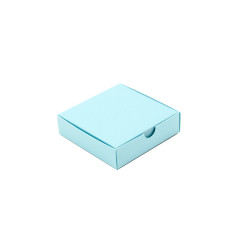 Blå firkantet papæske | 110x110x30 mm | Superbox