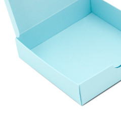 Blå firkantet papæske | 110x110x30 mm | Superbox