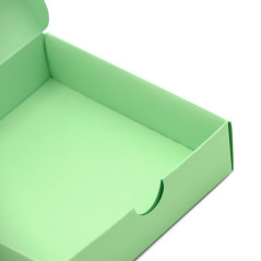 Grøn firkantet papæske | 110x110x30 mm | Superbox