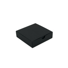 Sort firkantet kartonæske | 110x110x30 mm | Superbox