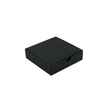 Sort firkantet kartonæske | 110x110x30 mm | Superbox