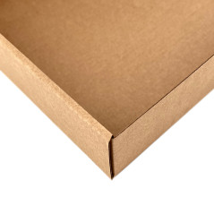 Brun gaveæske med PVC-vindue 5 cm høj | 280x190x50 mm | Superbox