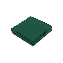 Mørkegrøn kvadratisk papæske | 150x150x30 mm | Superbox