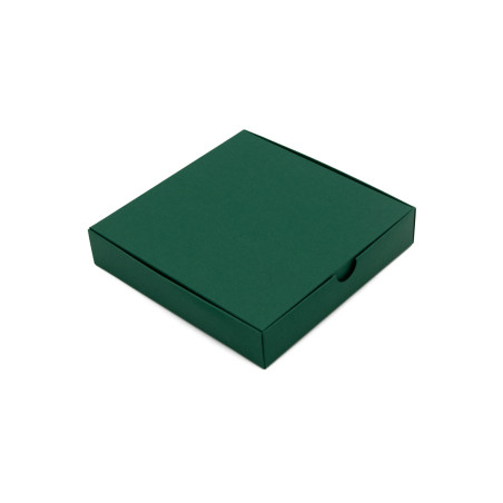 Mørkegrøn kvadratisk papæske | 150x150x30 mm | Superbox