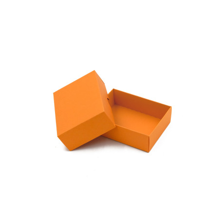 Orange 2-delt lille rektangulær gaveæske af pap