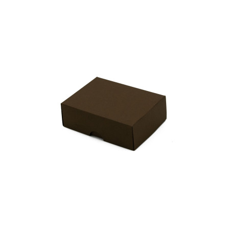 Tobakfarvet lille papæske til smykker | 95x70x30 mm | Superbox