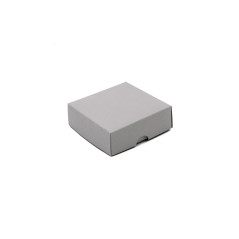 Grå todelt firkantet gaveæske | 90x90x30 mm | Superbox
