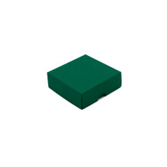 Lille kvadratisk mørkegrøn papgaveæske | 90x90x30 mm | Superbox