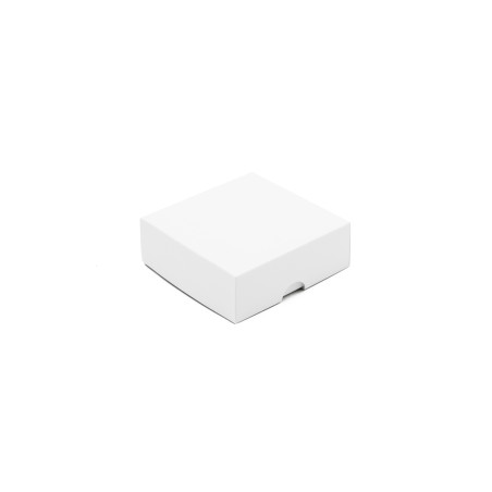 Todelt kvadratisk hvid æske | 90x90x30 mm | Superbox
