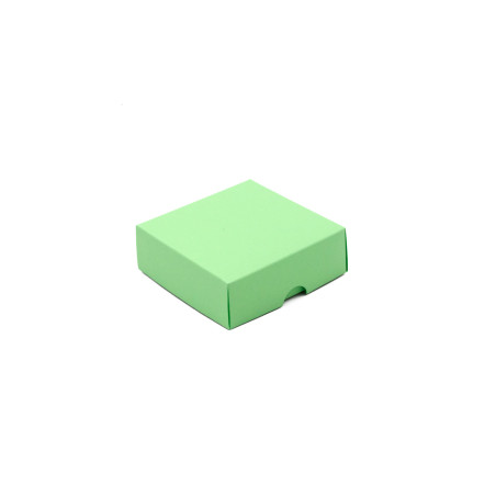 Grøn todelt firkantet gaveæske | 90x90x30 mm | Superbox