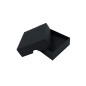 Sort to-delt firkantet gaveæske | 90x90x30 mm | Superbox