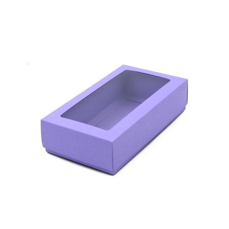 Lilla todelt æske med vindue | 200x110x50 mm | Superbox