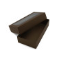 Brun lille æske med PVC-vindue | 200x110x50 mm | Superbox