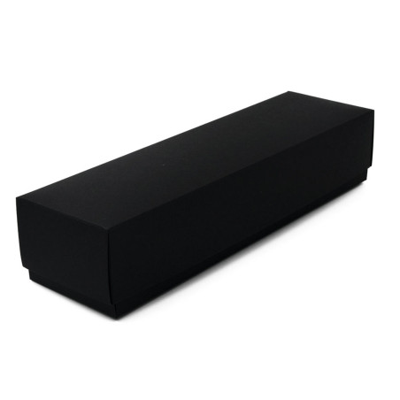 Aflang sort æske med låg | 250x70x50 mm | Superbox