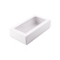 To-delt hvid gaveæske med vindue | 200x110x50 mm | Superbox