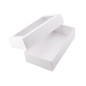 To-delt hvid gaveæske med vindue | 200x110x50 mm | Superbox