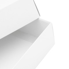 To-delt hvid gaveæske med vindue | 200x110x50 mm | Superbox