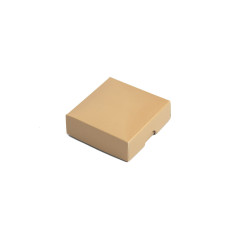 Lille kvadratisk sandfarvet papæske | 65x65x20 mm | Superbox