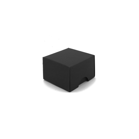 Lille sort todelt kvadratisk æske | 45x45x30 mm | Superbox