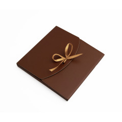 Lille mørkebrun konvolut | 155x155x10 mm | Superbox