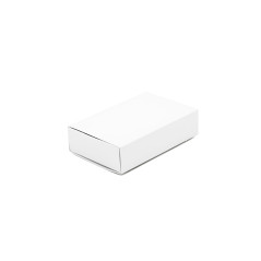 Hvid lille skuffeæske af pap | 97x62x23 mm | Superbox