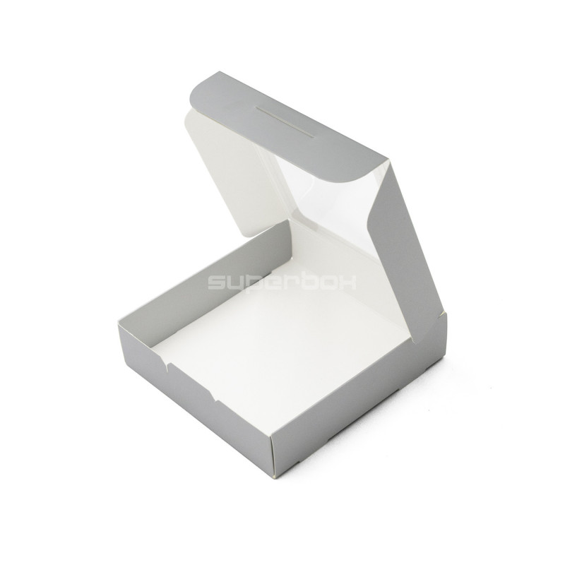Silver Cookie Box with PVC Window