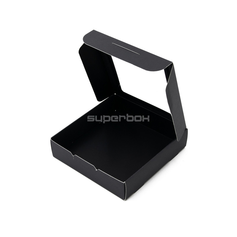 Black Cookies Box with Clear Window and Laminate Inside