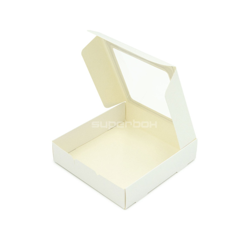 White Cookies Box with Clear Window