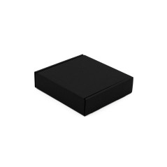 Sort firkantet miniæske | 120x120x30 mm | Superbox
