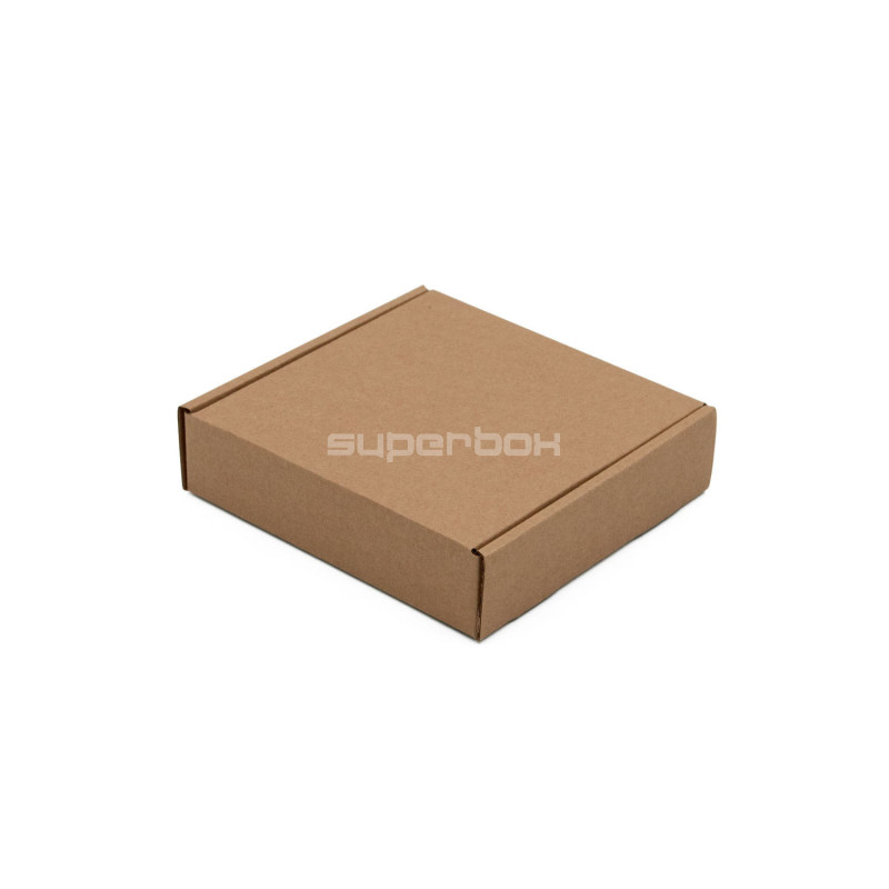 Brun firkantet æske | 120x120x30 mm | Superbox