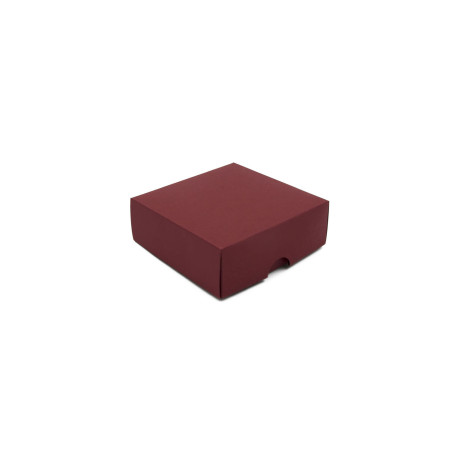Bordeaux 2-delt gaveæske af pap | 90x90x30 mm | Superbox